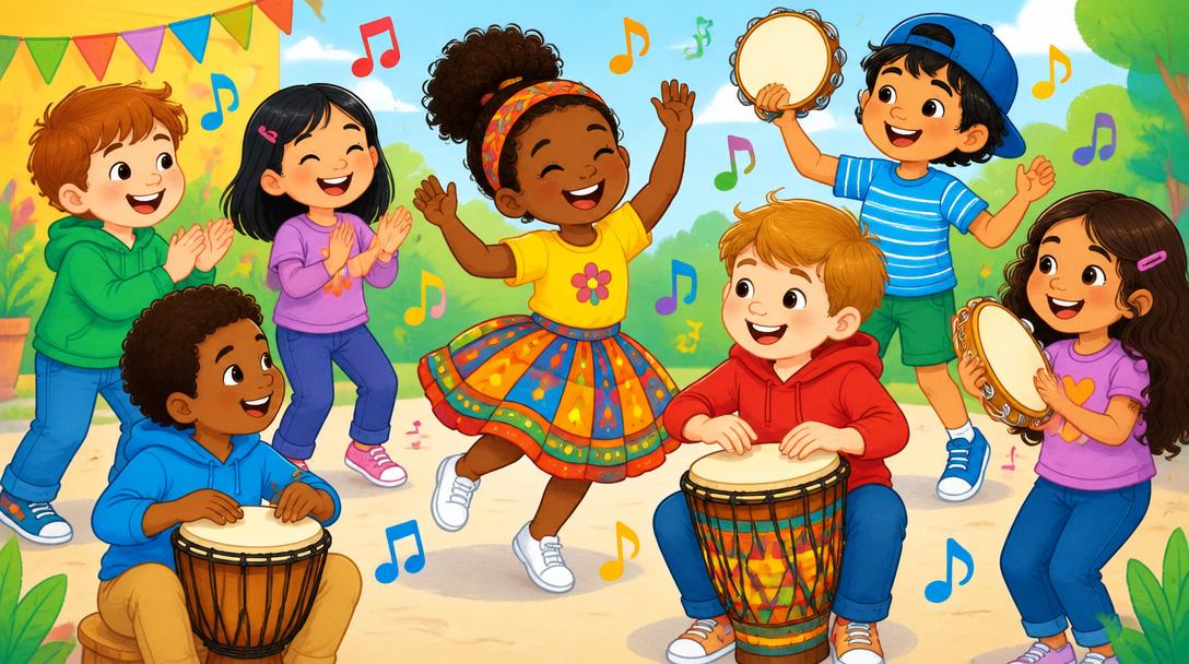 Children enjoying Music & movement